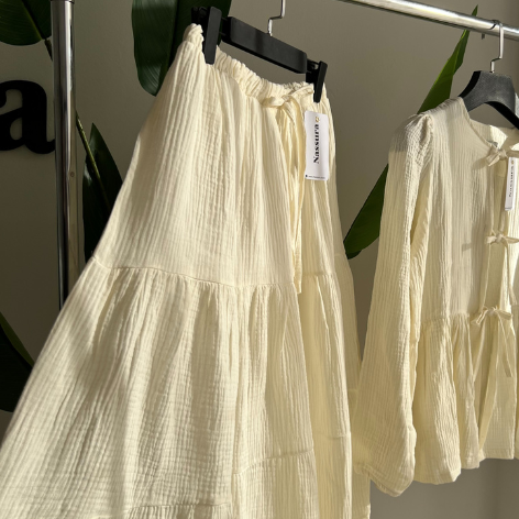 JUPE MAXI HIVERNAL EN COTON GAZZE