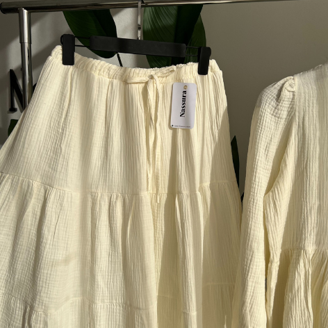 JUPE MAXI HIVERNAL EN COTON GAZZE
