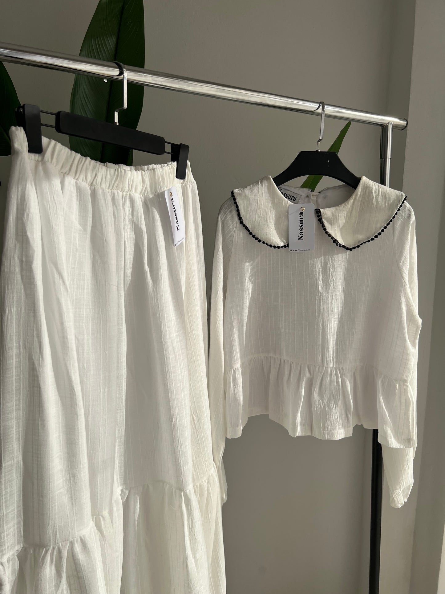 ensemble jupe et haut en lin