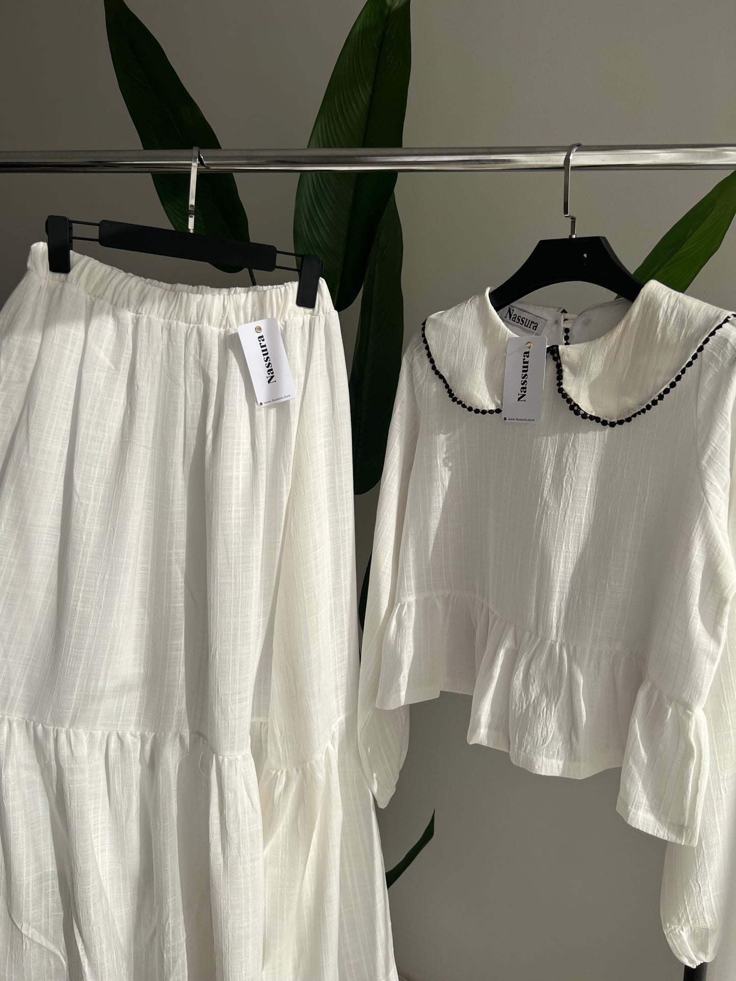 ensemble jupe et haut en lin