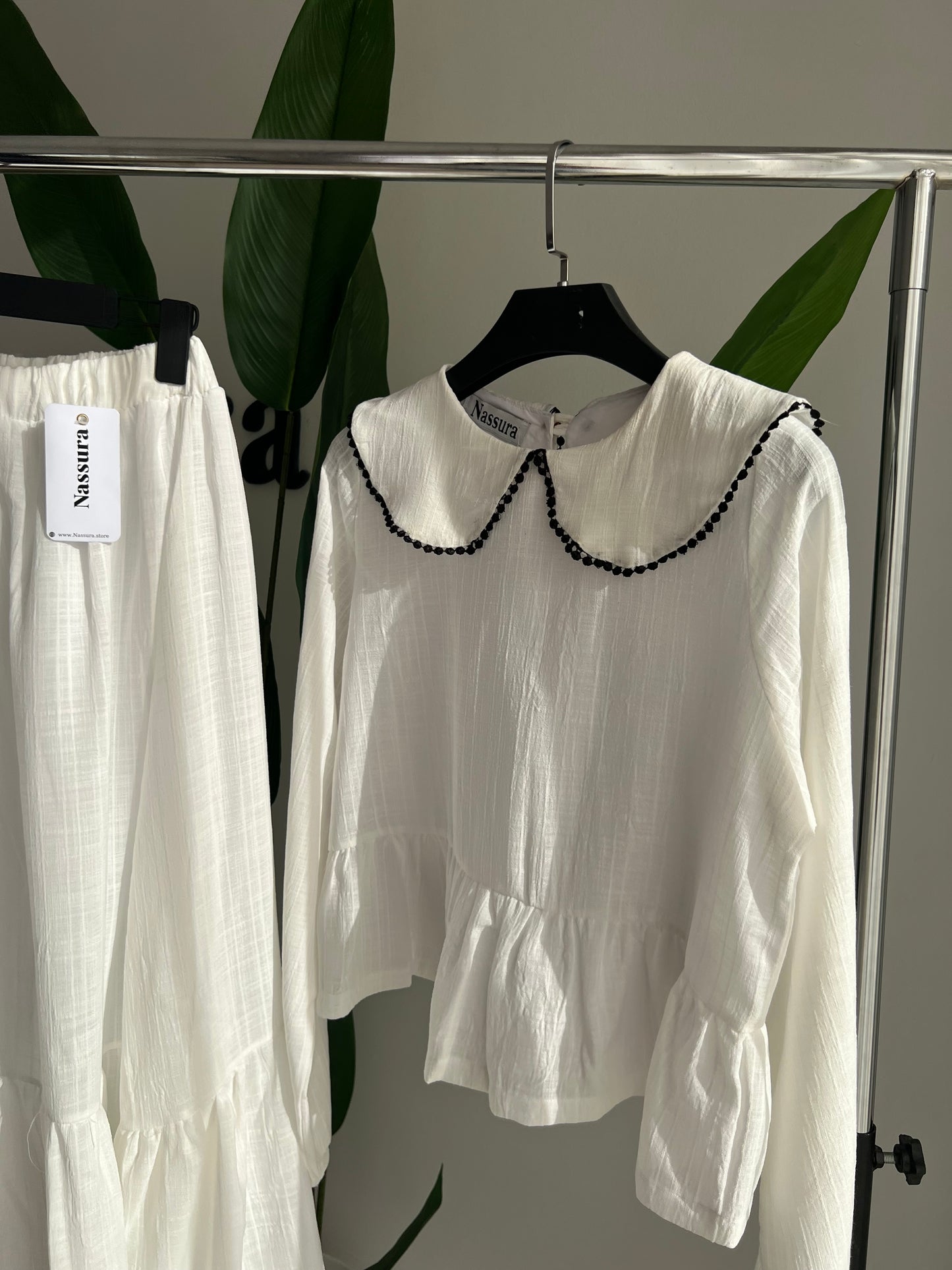 ensemble jupe et haut en lin