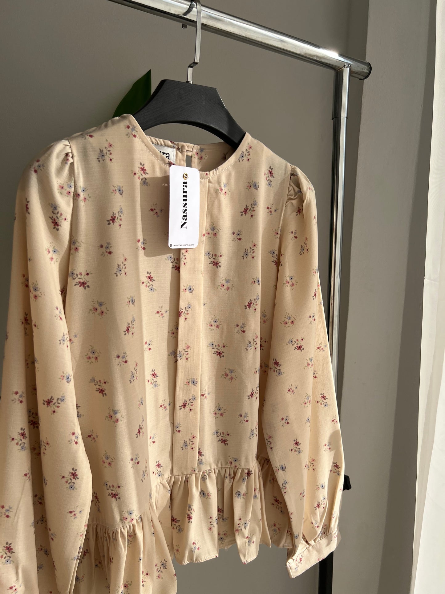 ENSEMBLE A FLEUR EN LIN COTON