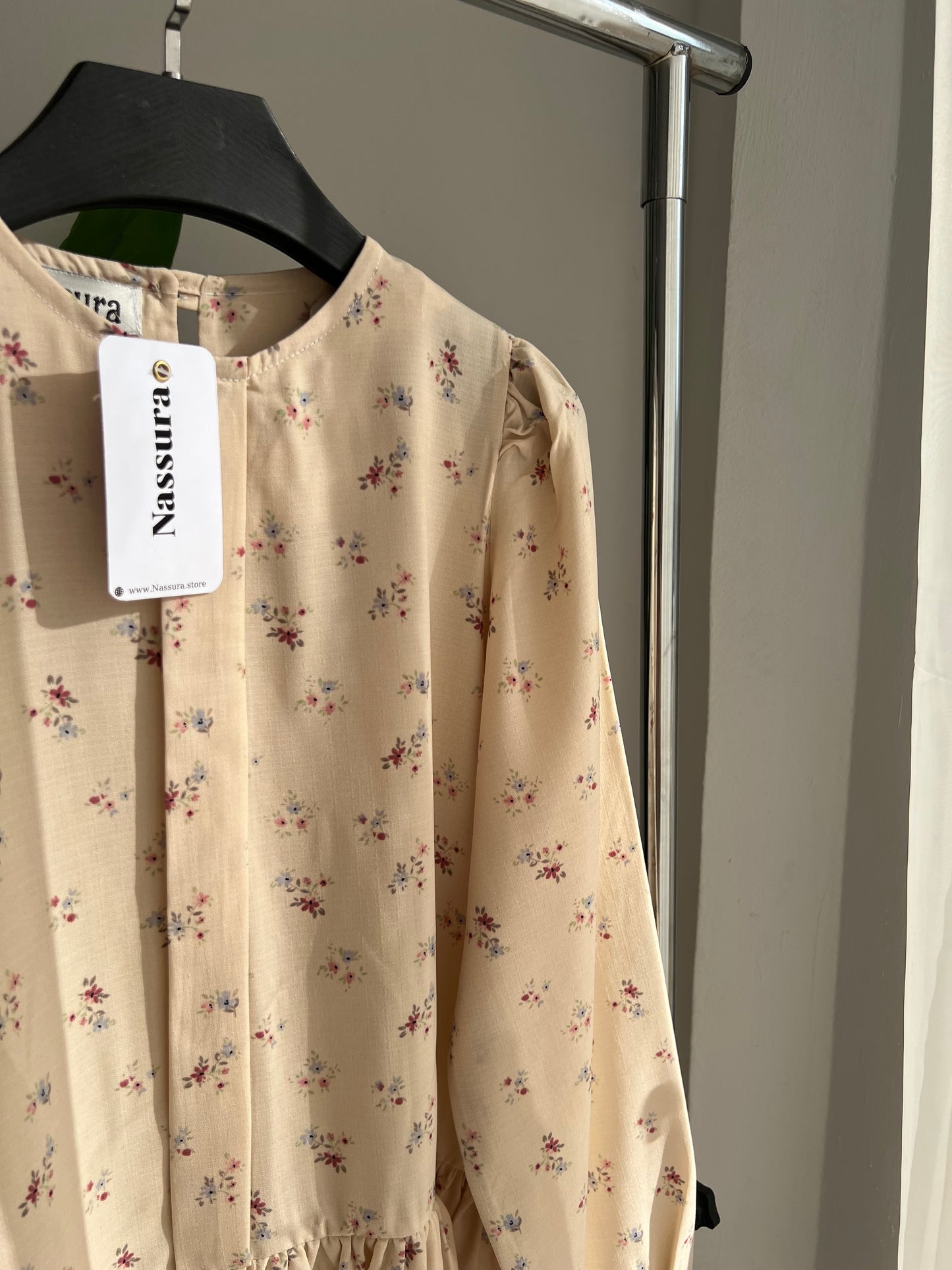 ENSEMBLE A FLEUR EN LIN COTON