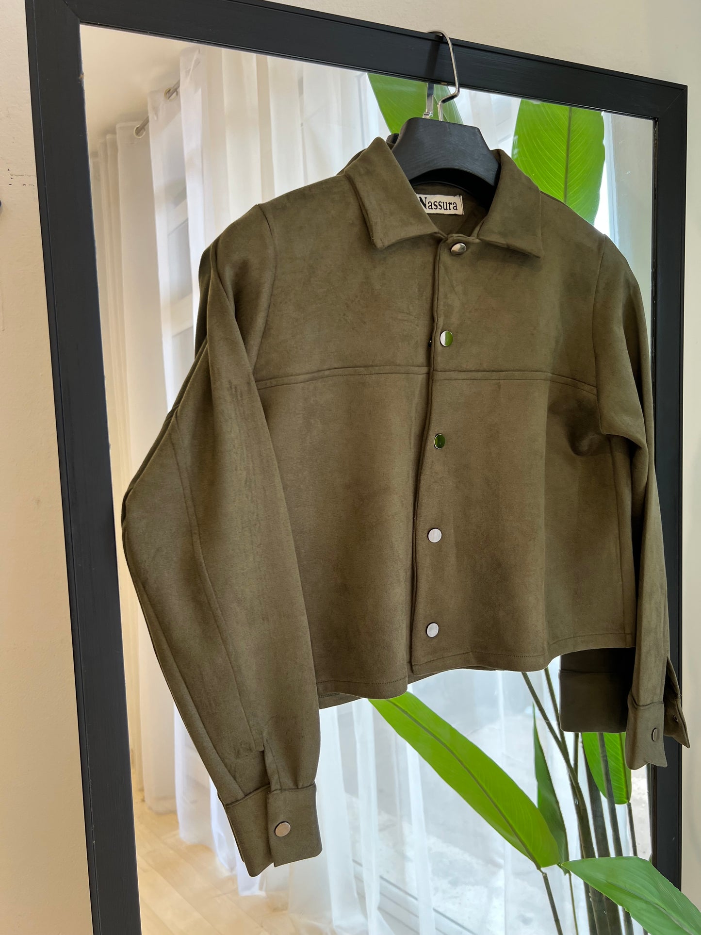 veste coupée en peau de chameau