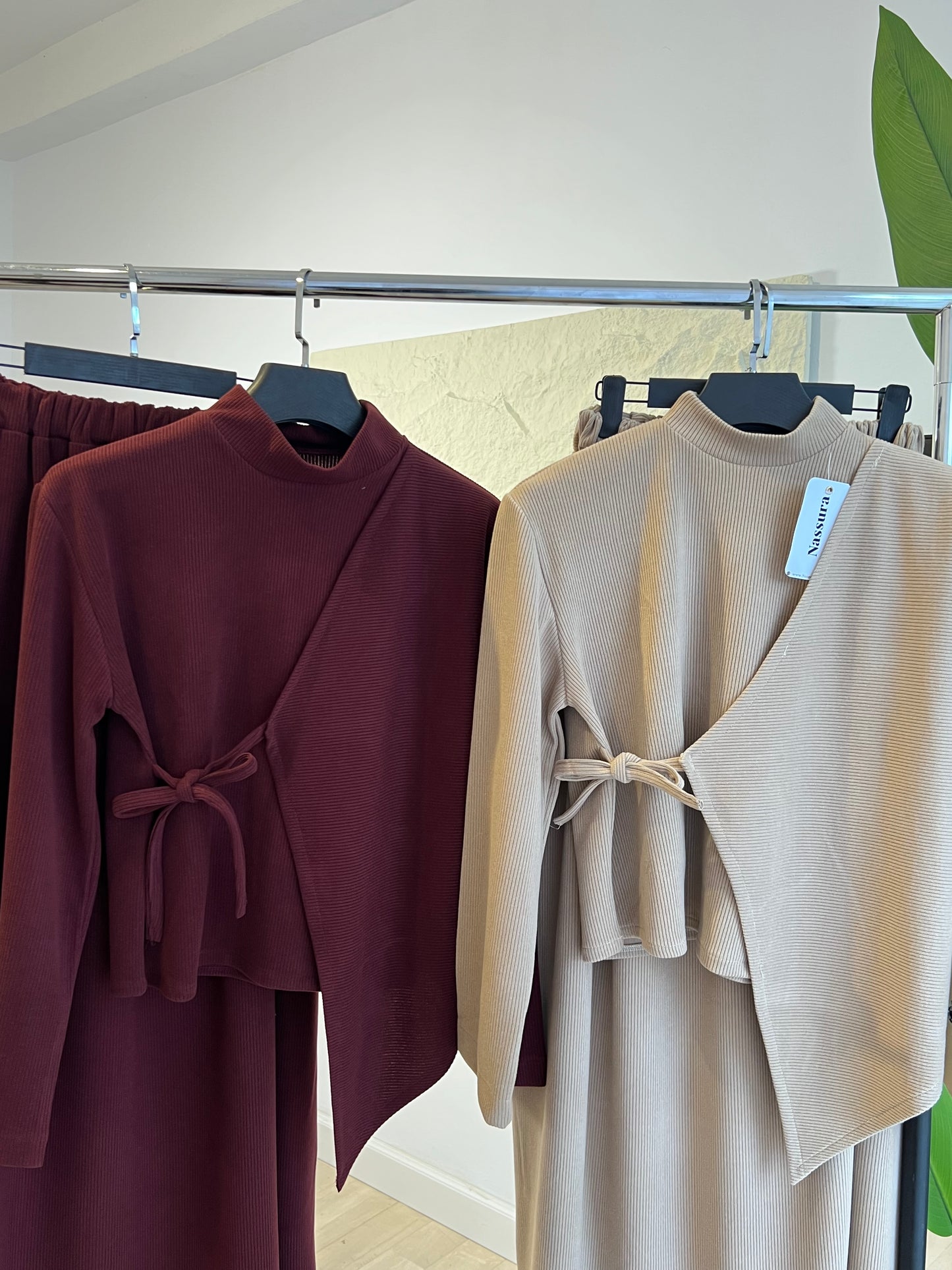 ENSEMBLE ROSE EN LAINE cotlé