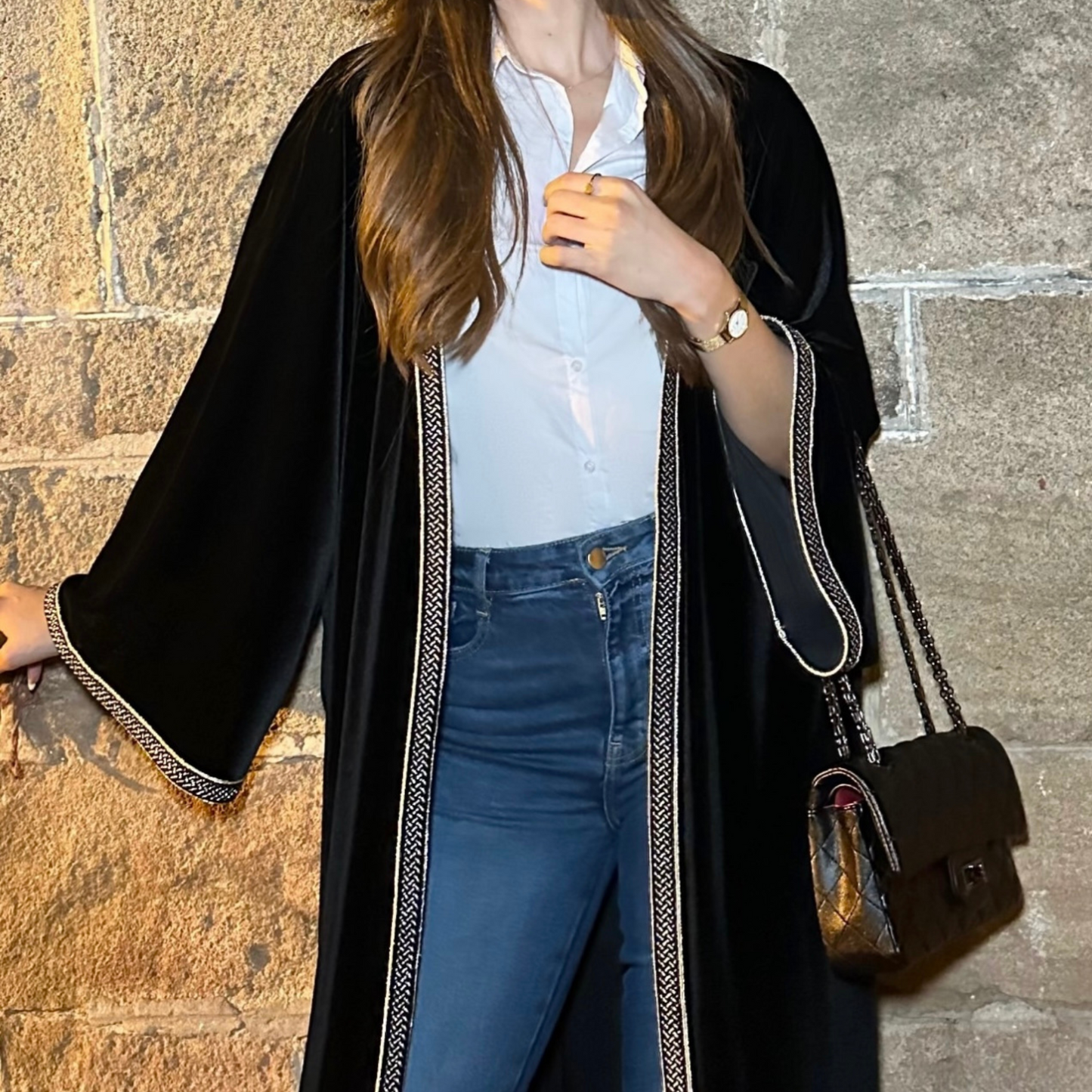 KIMONO KATIFA VELVET AVEC SFIFFA SKALI