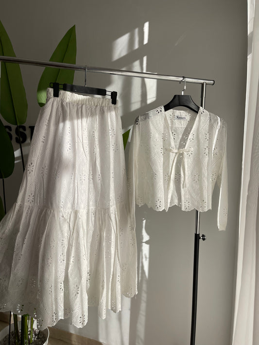 ENSEMBLE BRODERIE ANGLAIS Grèce
