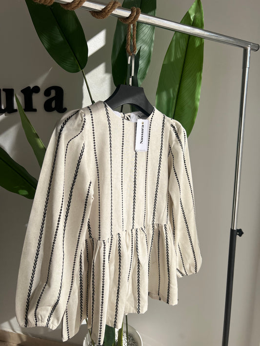 HAUT FLEUR LIN EN BRODERIE ANGLAISE