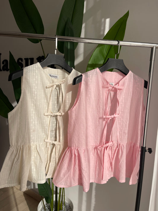 HAUT "Gelato" EN BRODERIE ANGLAISE COUTON