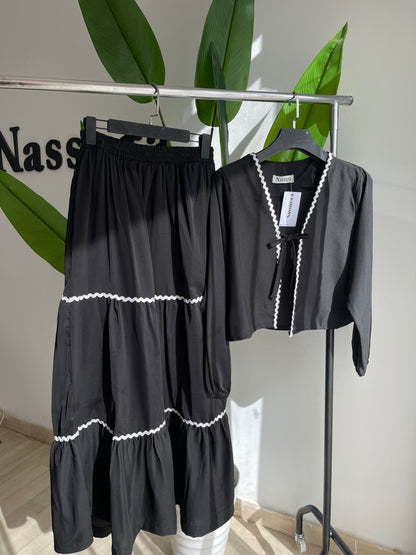 ENSEMBLE WVES NOIRE EN CREPE