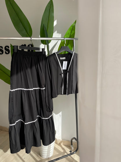 ENSEMBLE WVES NOIRE EN CREPE