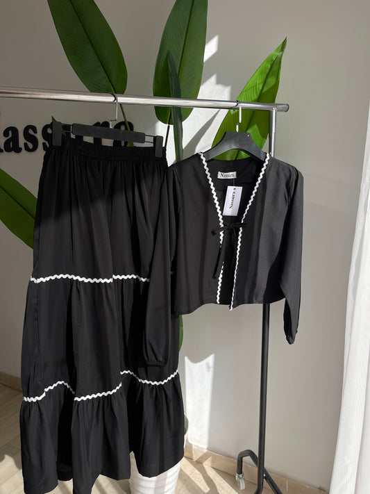 ENSEMBLE WVES NOIRE EN CREPE