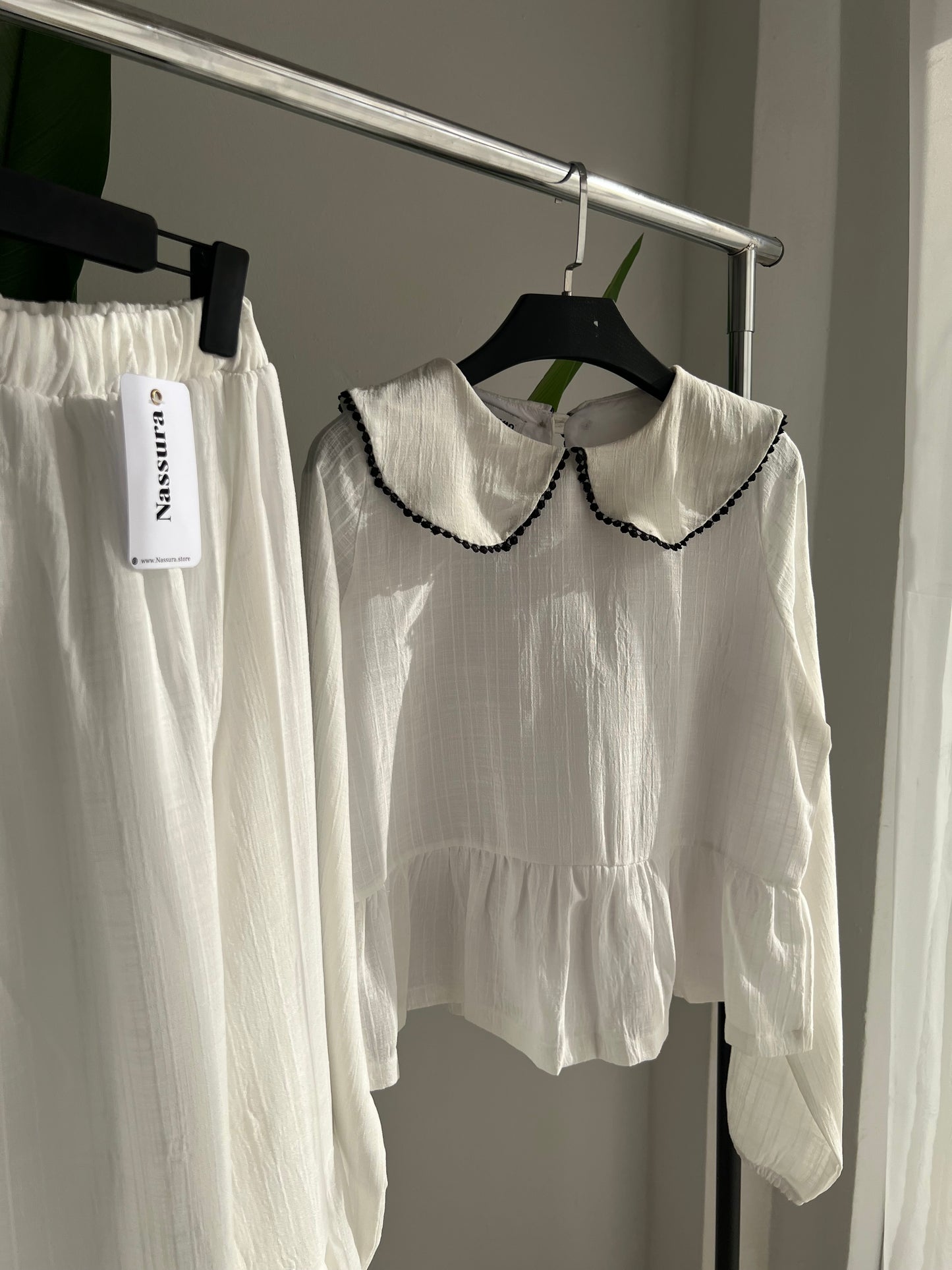ensemble jupe et haut en lin
