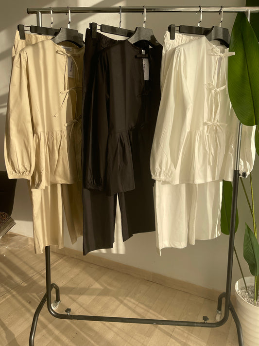 ENSEMBLE COQUETTE EN POPLINE
