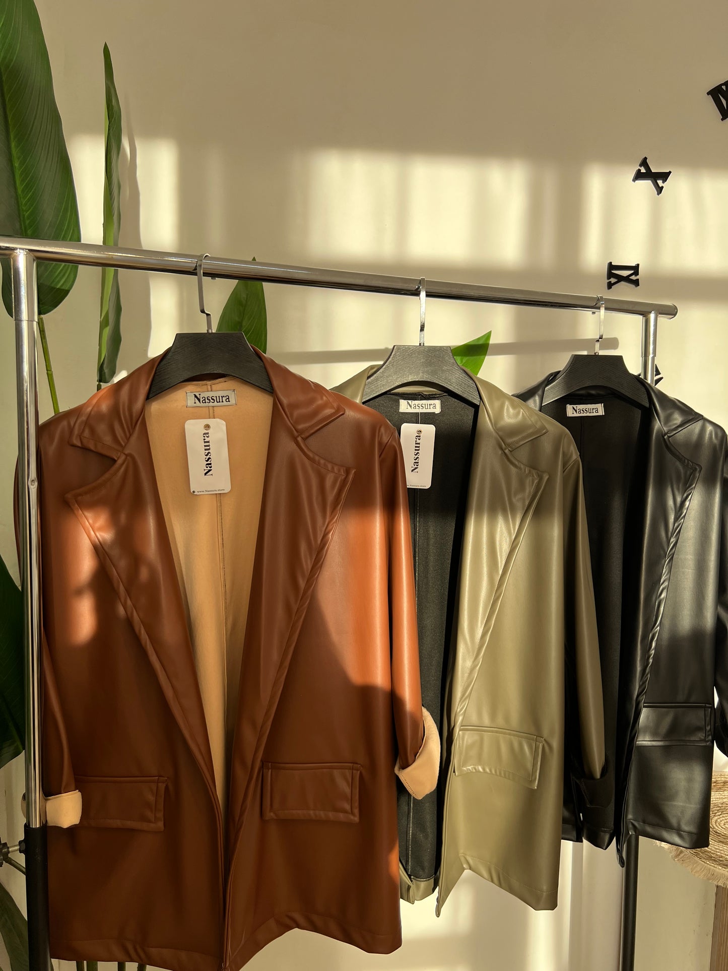 veste en cuire coton a l'intérieur