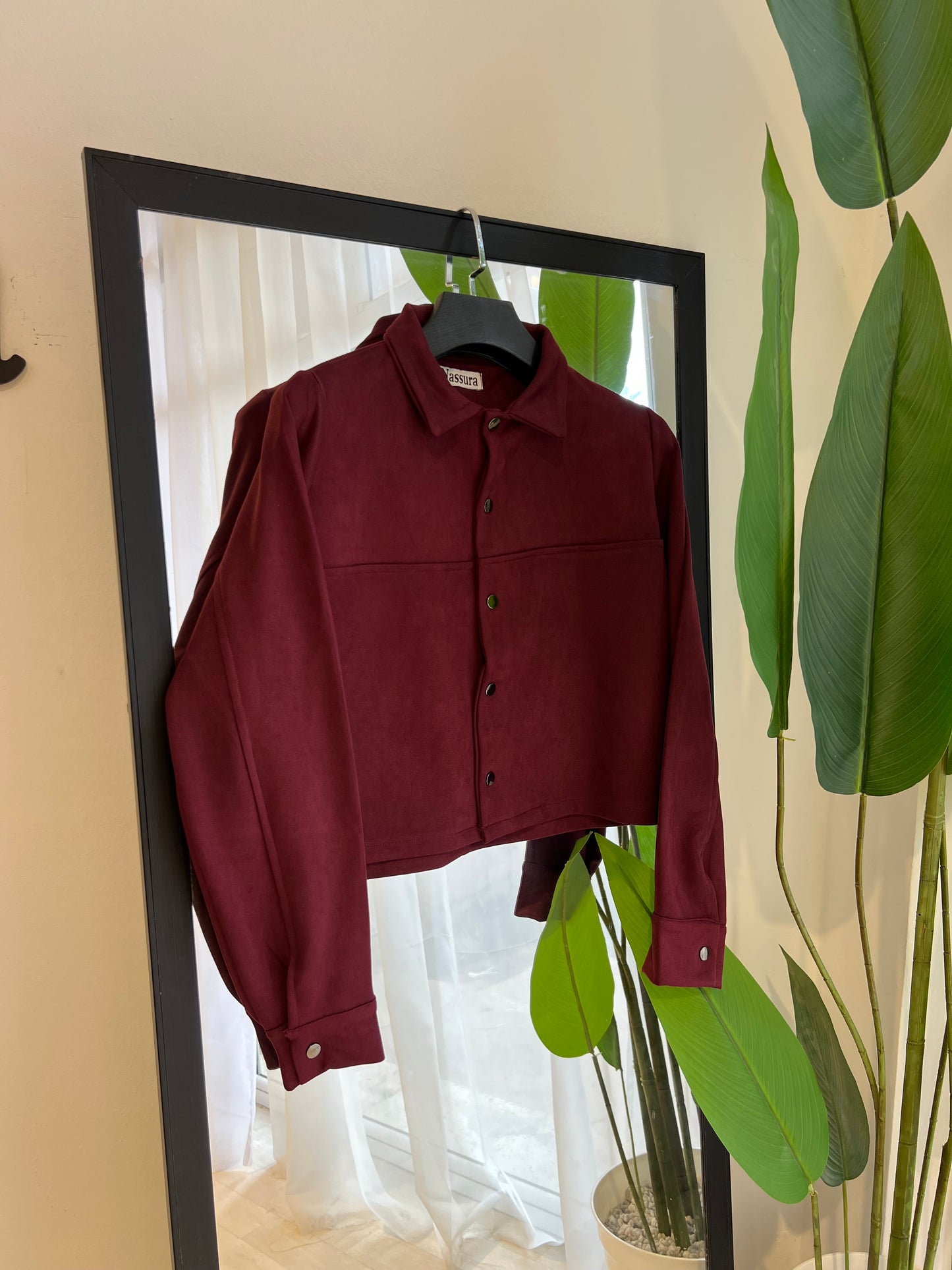 veste coupée en peau de chameau