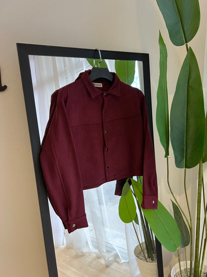 veste coupée en peau de chameau