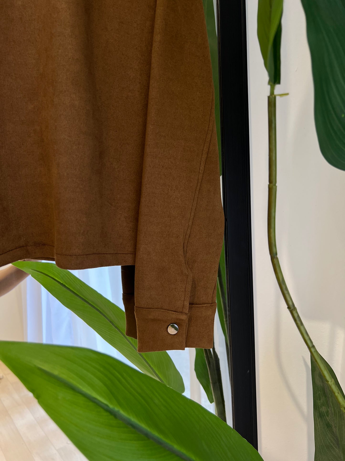 veste coupée en peau de chameau