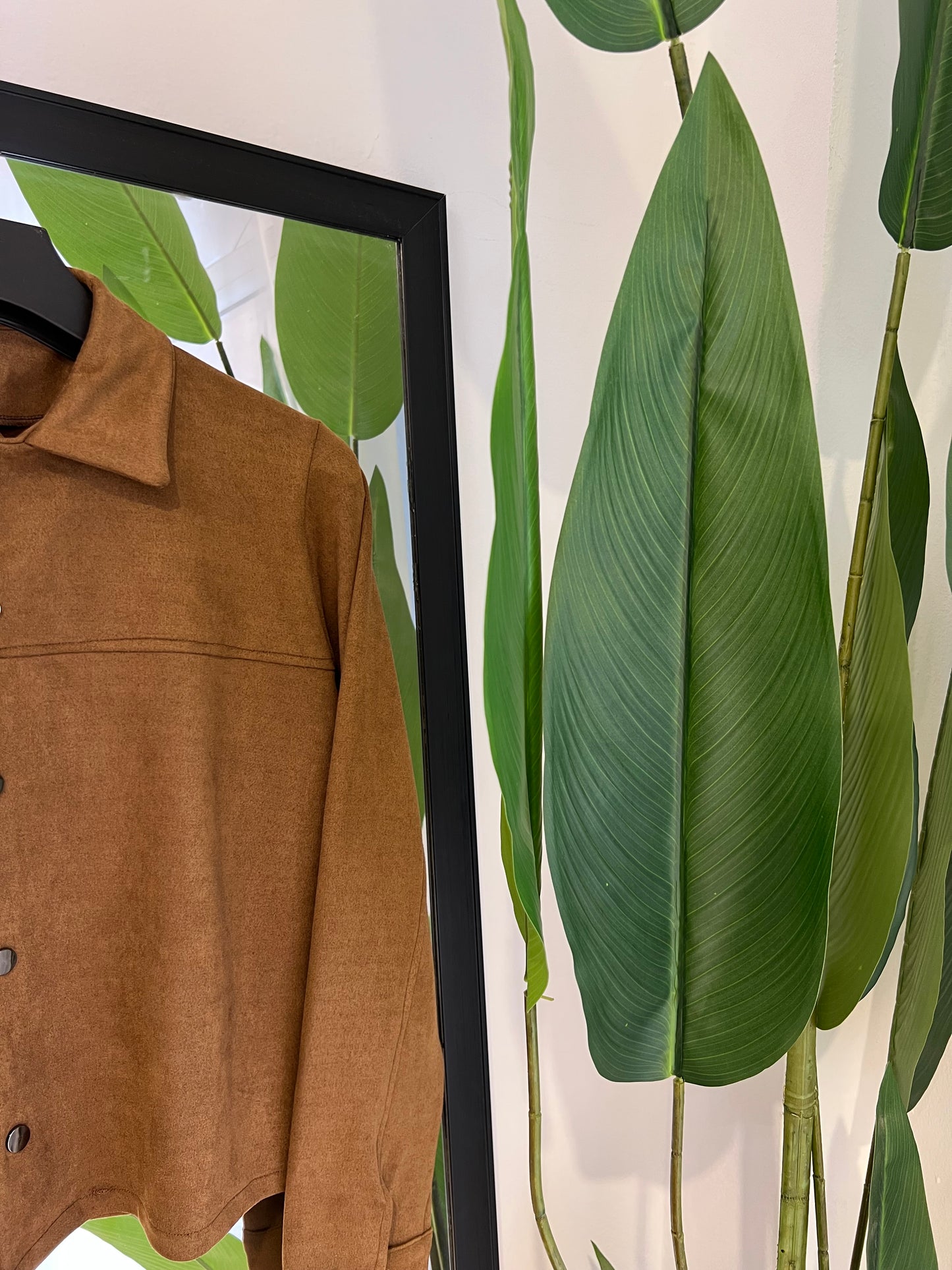 veste coupée en peau de chameau