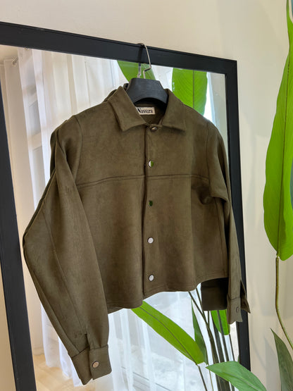 veste coupée en peau de chameau