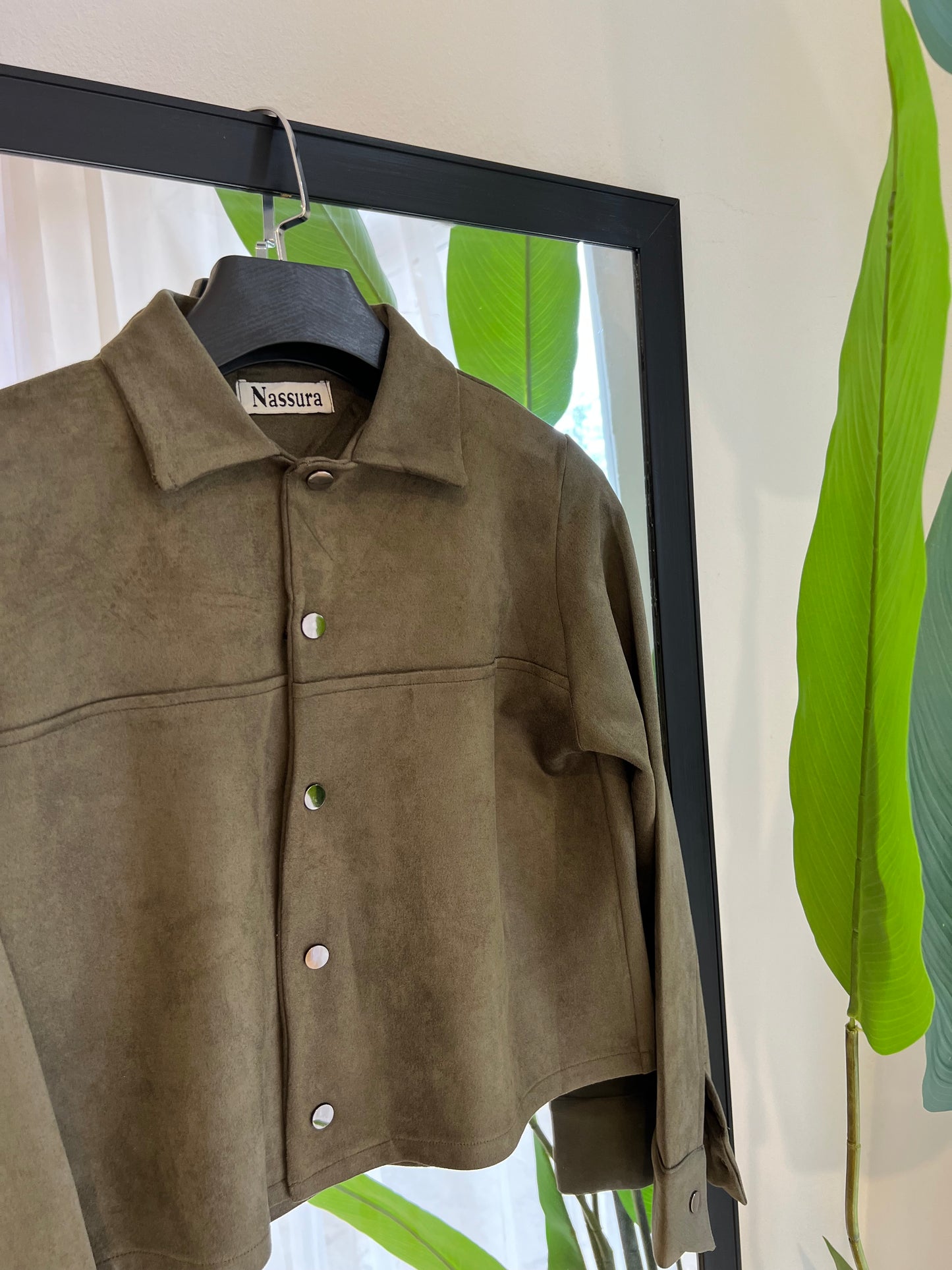 veste coupée en peau de chameau