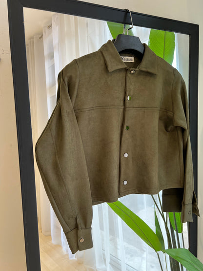 veste coupée en peau de chameau