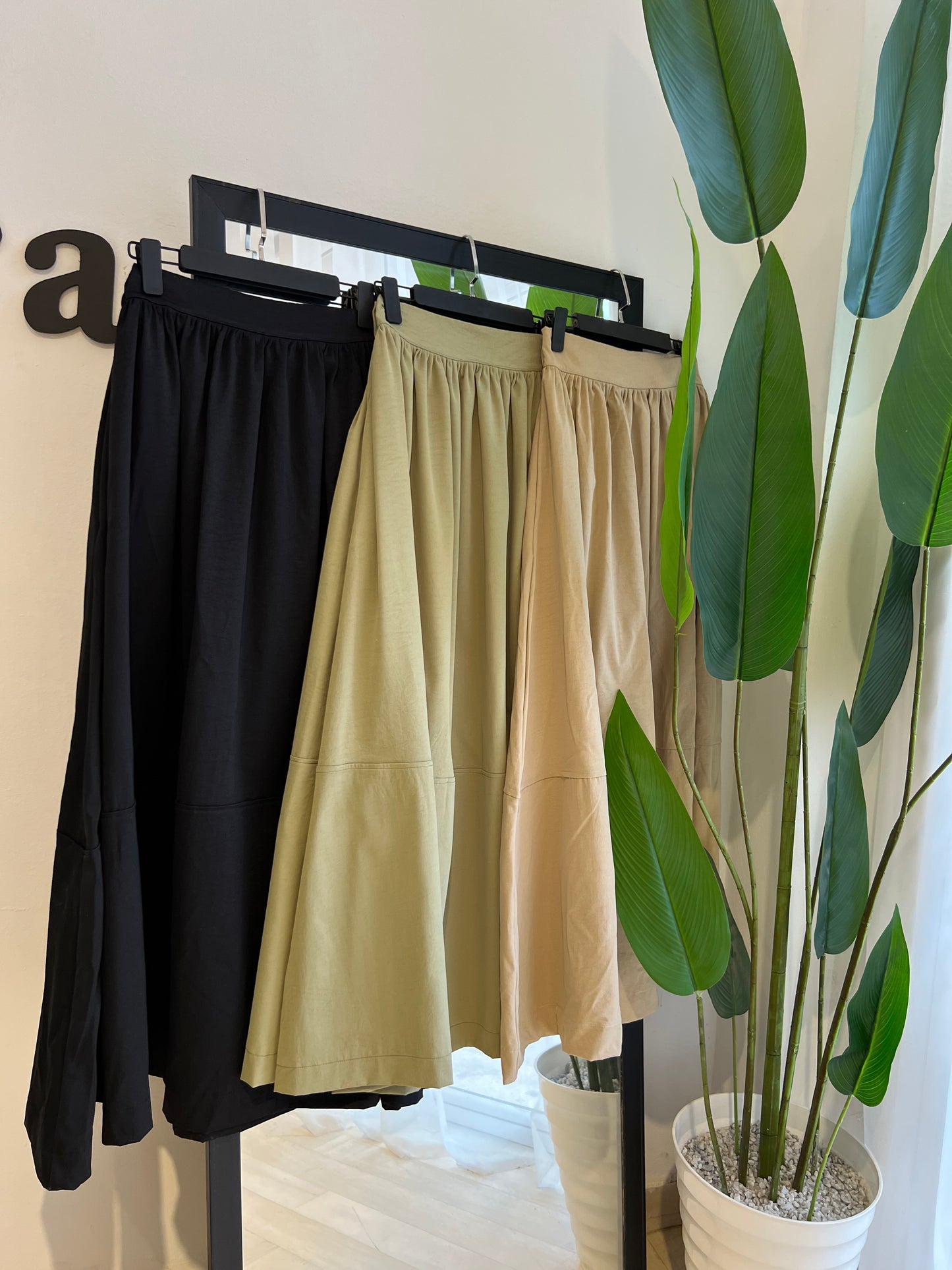 JUPE CLOCHE AVEC BANDE