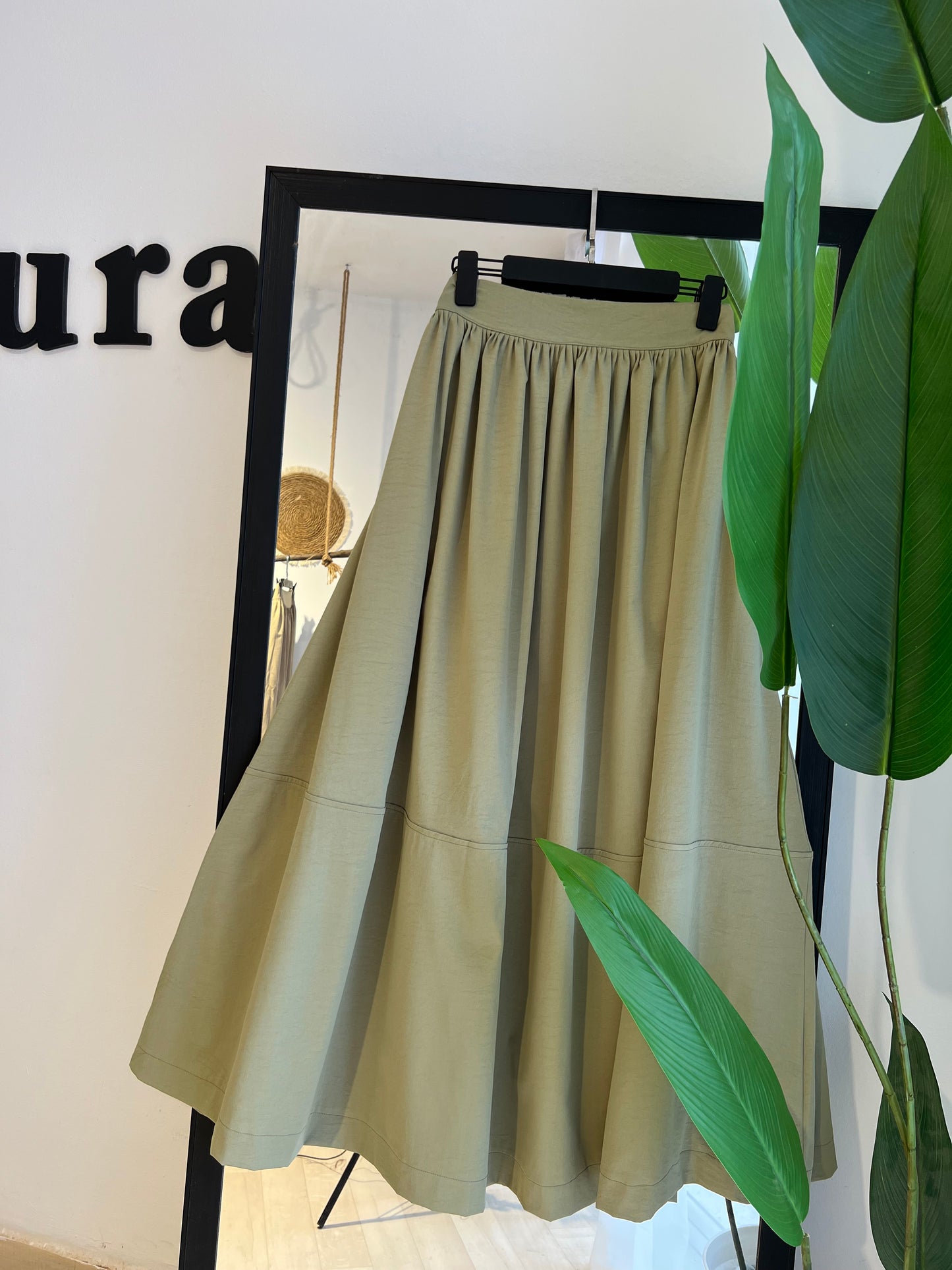 JUPE CLOCHE AVEC BANDE