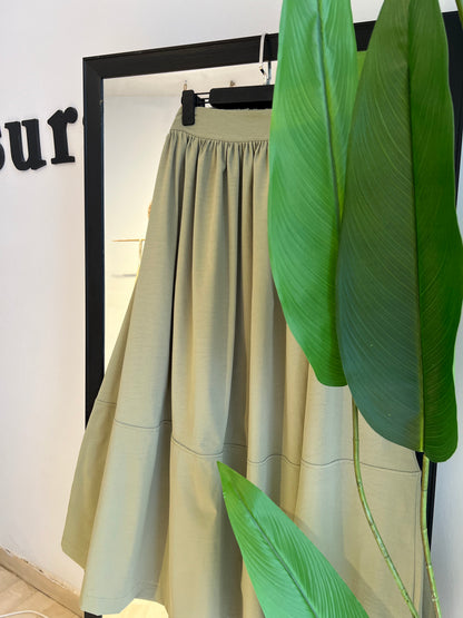 JUPE CLOCHE AVEC BANDE