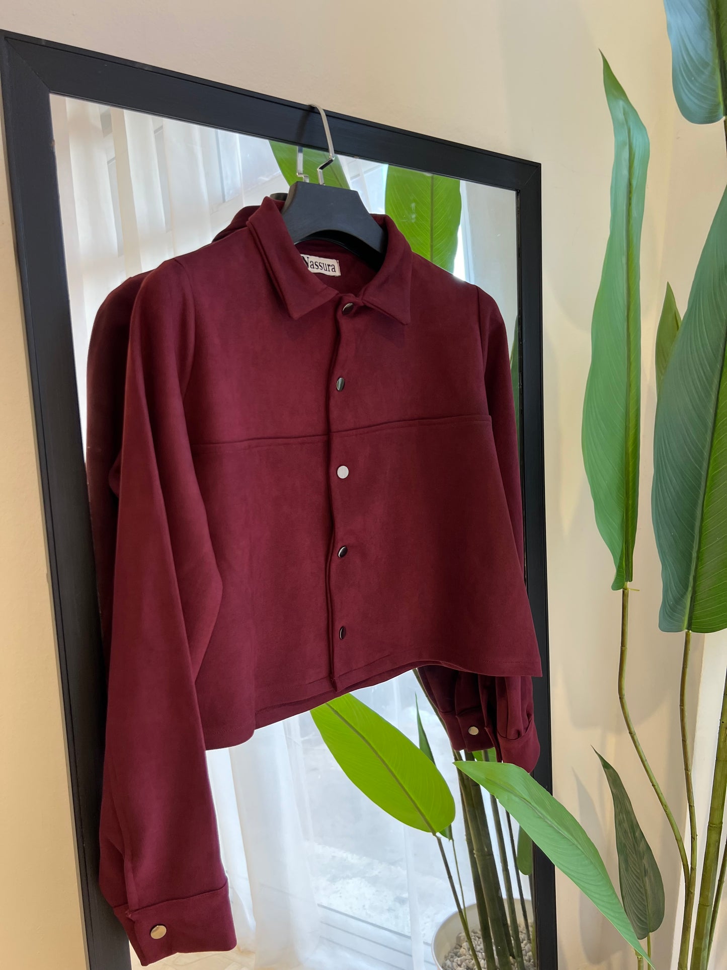 veste coupée en peau de chameau