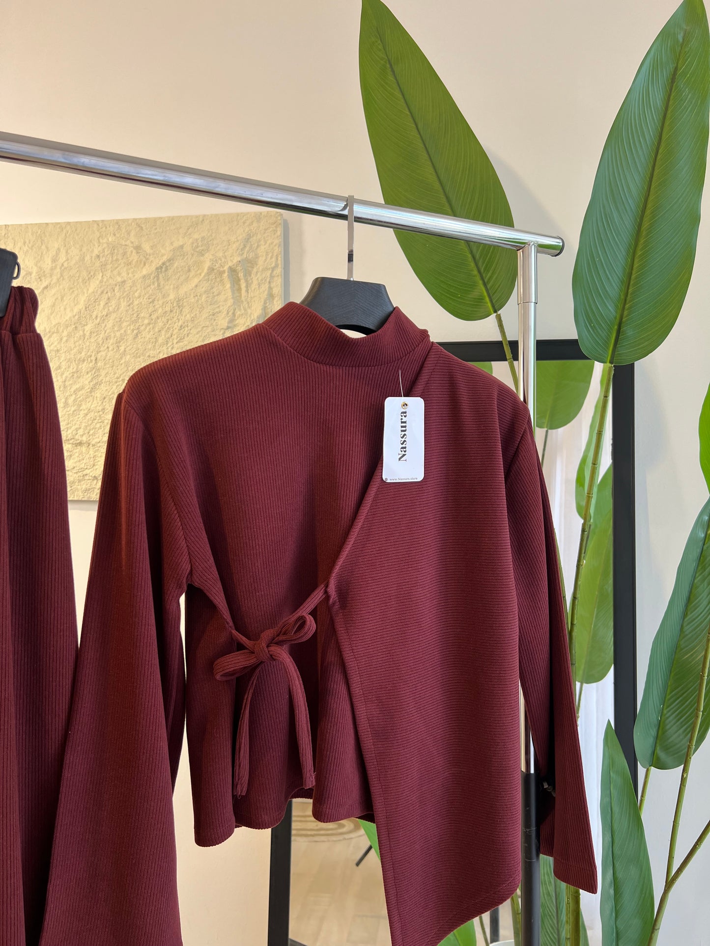 ENSEMBLE ROSE EN LAINE cotlé