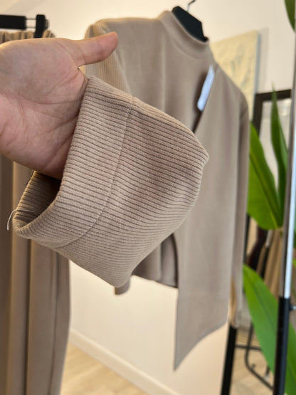 ENSEMBLE ROSE EN LAINE cotlé