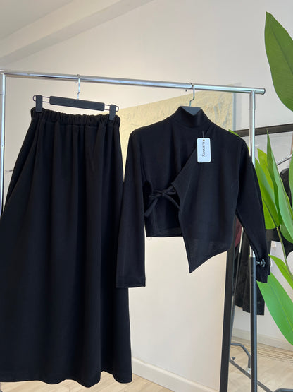 ENSEMBLE ROSE EN LAINE cotlé