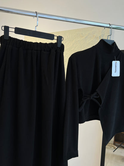 ENSEMBLE ROSE EN LAINE cotlé