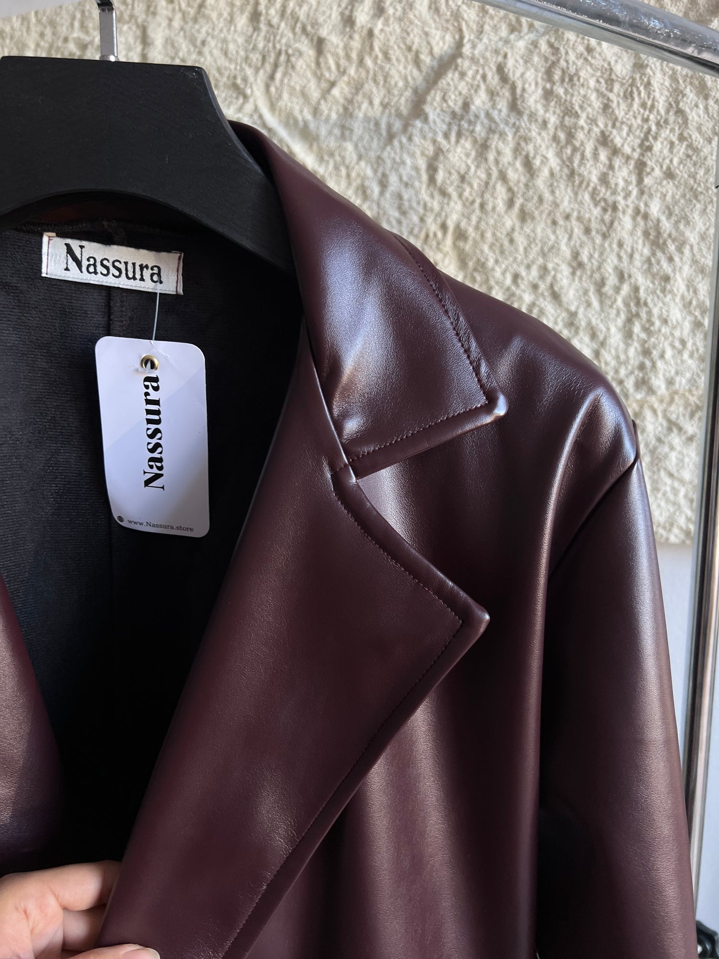 veste en cuire coton a l'intérieur