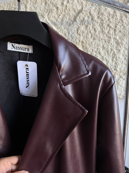 veste en cuire coton a l'intérieur