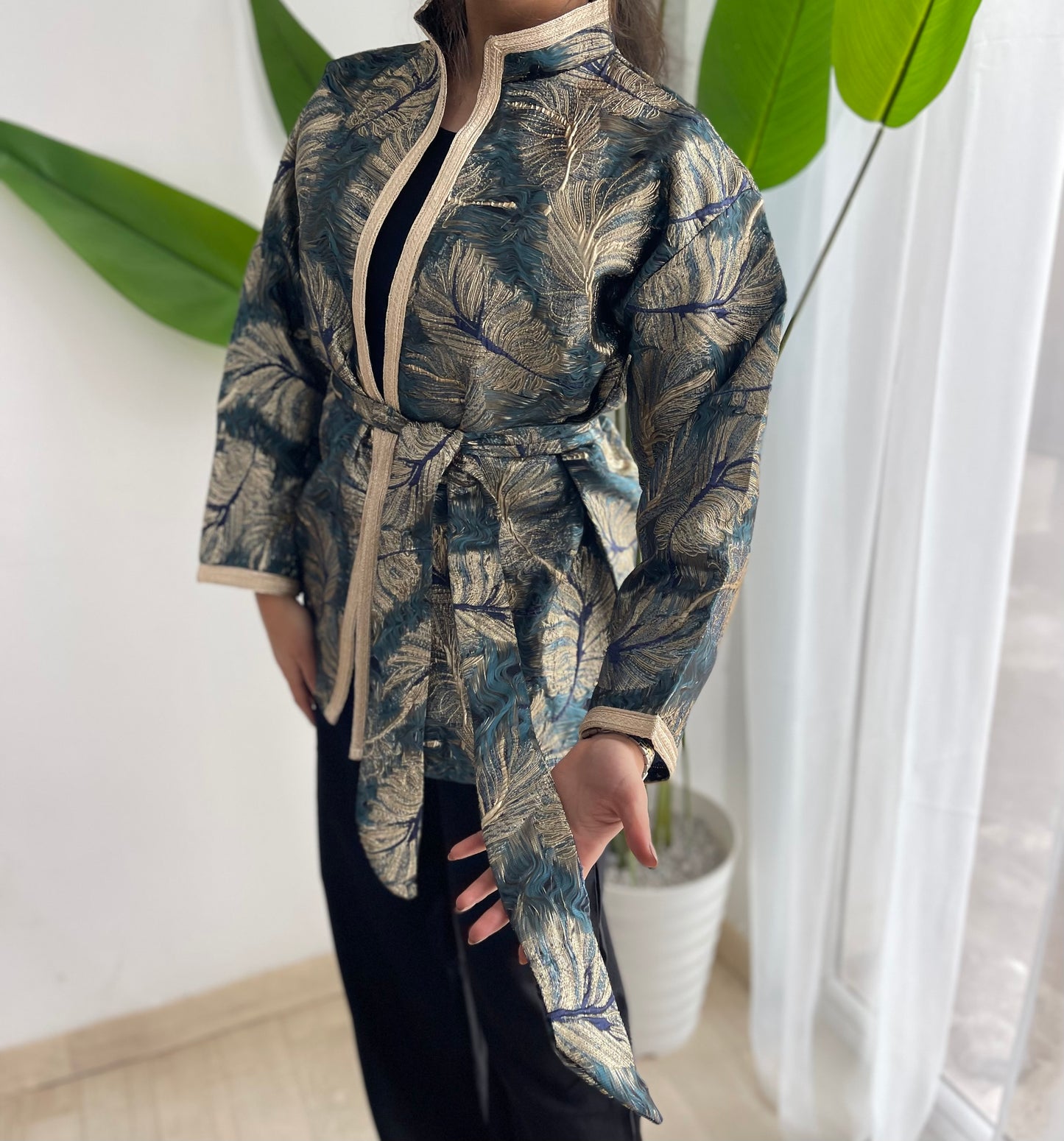 VESTE BROCAR  3D A FLEUR